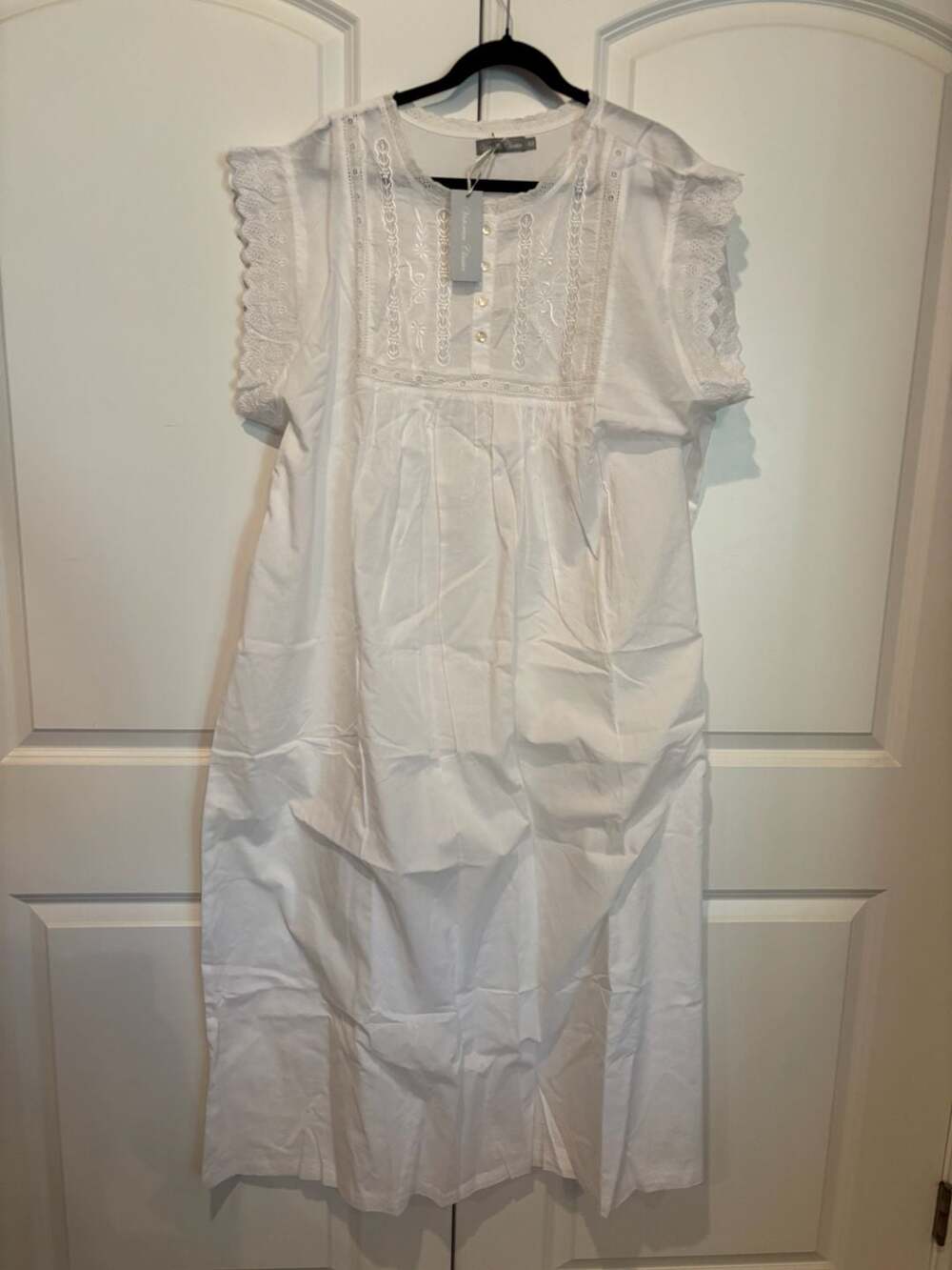 Victorian Classics Nightgown Size 3X White Cotton Lace